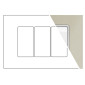 MAPAM Placca Vetro JOY 3P Champagne - mod. JOY-P5003VE-CH - Compatibile con BTicino MATIX