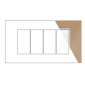 MAPAM Placca Vetro JOY 4P Oro - mod. JOY-P5004VE-OR - Compatibile con BTicino MATIX