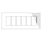 MAPAM Placca Vetro JOY 6P Bianco - mod. JOY-P5006VE-BI - Compatibile con BTicino MATIX