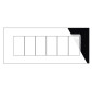 MAPAM Placca Vetro JOY 6P Nero - mod. JOY-P5006VE-NE - Compatibile con BTicino MATIX