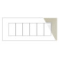 MAPAM Placca Vetro JOY 6P Champagne - mod. JOY-P5006VE-CH - Compatibile con BTicino MATIX