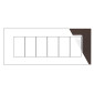 MAPAM Placca Vetro JOY 6P Testa di Moro - mod. JOY-P5006VE-TM - Compatibile con BTicino MATIX