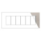 MAPAM Placca Vetro JOY 6P Platino - mod. JOY-P5006VE-PL - Compatibile con BTicino MATIX
