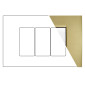 MAPAM Placca Metallo VIP 3P Oro Spazzolato - mod. VIP-P7003ME-OS - Compatibile con BTicino AIR