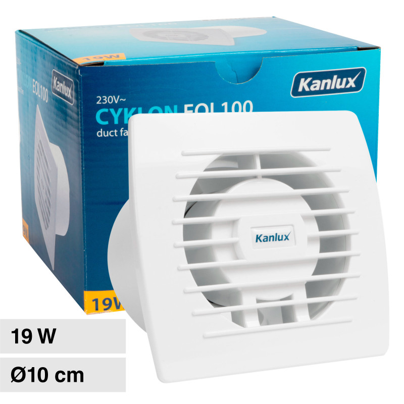 Aspiratore da Canale con Timer di Spegnimento Kanlux Cyklon
