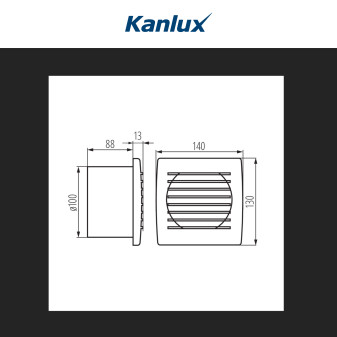 Aspiratore da Canale con Timer di Spegnimento Kanlux Cyklon