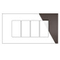 MAPAM Placca Metallo VIP 4P Testa di Moro - mod. VIP-P7004ME-TM - Compatibile con BTicino AIR