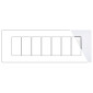 MAPAM Placca Metallo VIP 7P Bianco - mod. VIP-P7007ME-BI - Compatibile con BTicino AIR