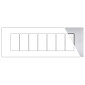 MAPAM Placca Metallo VIP 7P Silver - mod. VIP-P7007ME-SI - Compatibile con BTicino AIR