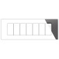 MAPAM Placca Metallo VIP 7P Antracite - mod. VIP-P7007ME-AN - Compatibile con BTicino AIR
