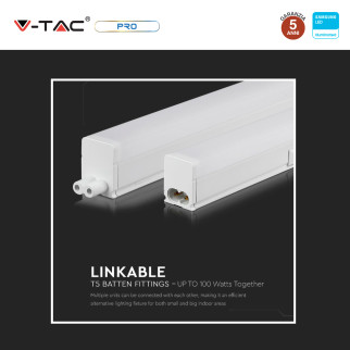 VT-065 Tubo LED T5 Plafoniera Linkabile 7W SMD V-Tac Pro