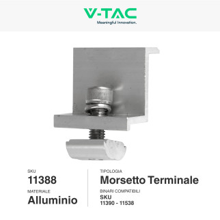 V-Tac 4 Morsetti Finali per Pannelli Solari Fotovoltaici 35mm