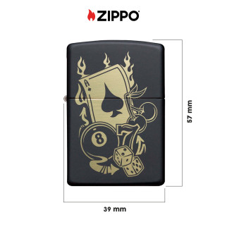 Accendino Zippo mod. 49257 Gambling Design Antivento