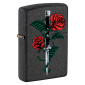 Zippo Accendino a Benzina Ricaricabile ed Antivento con Fantasia Rose Dagger Tattoo Design - mod. 49778
