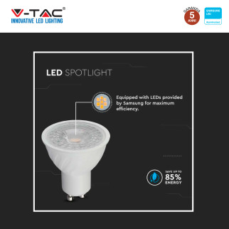 Lampadina LED PAR16 GU10 6W Faretto Spotlight SMD Chip Samsung V-Tac