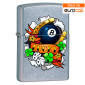 Zippo Accendino a Benzina Ricaricabile ed Antivento con Fantasia Luck Tattoo - Esclusiva Eurocali - mod. 207