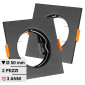 V-Tac VT-930 Super Saver Pack 2x Portafaretto Quadrato Fisso da Incasso per Lampadine GU10 e GU5.3 (MR16) Nero - SKU 6643