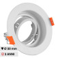 V-Tac VT-933 Portafaretto Rotondo Orientabile da Incasso per Lampadine GU10 e GU5.3 (MR16) Bianco - SKU 6658