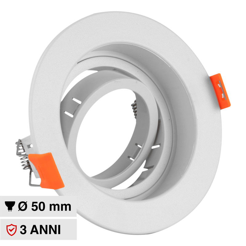VT-933 Portafaretto Rotondo Bianco per GU10 GU5.3 V-Tac