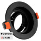 V-Tac VT-934 Portafaretto Rotondo Orientabile da Incasso per Lampadine GU10 e GU5.3 (MR16) Nero - SKU 6659