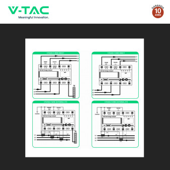 VT-6610310 Misuratore Inverter Trifase Fotovoltaici V-Tac