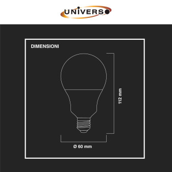 Lampadina LED E14 12W Bulb A60 SMD Universo
