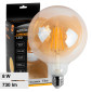 Universo Lampadina LED E27 8W Globo G125 Filament Vetro Ambrato - mod. G125-OC