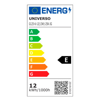 Lampadina LED E27 12W Globo G125 Filament Ambrata Universo