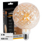 Universo Lampadina LED E27 4W Globo G125 Filament Vetro Ambrato Effetto Cristallo - mod. TD-OC