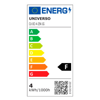 Lampadina LED E27 4W Cuore Filament Ambrata Universo
