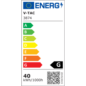 V-TAC VT-40-1 Lampadario LED ad Anello 40W Sospensione in Metallo