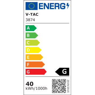 V-TAC VT-40-1 Lampadario LED ad Anello 40W Sospensione in Metallo