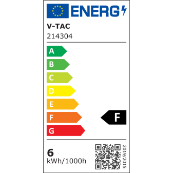 VT-1983 Lampadina LED E27 6W Bulb G125 Filament Vetro V-Tac