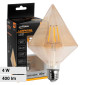 Universo Lampadina LED E27 4W Filament Forma Prisma Vetro Ambrato - mod. TRI-OC