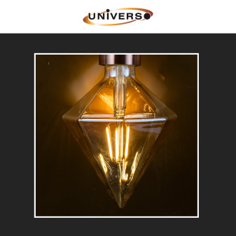 Lampadina LED E27 4W Prisma Filament Ambrata Universo