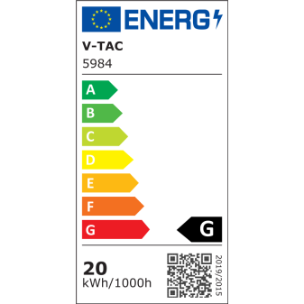 VT-5020 V-Tac Faro LED 20W con Wireless RGB+W dimmerabile