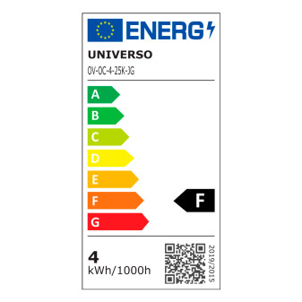 Lampadina LED E27 4W Ovale Filament Ambrata Universo