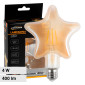 Universo Lampadina LED E27 4W Filament Forma Stella Vetro Ambrato - mod. ST-OC