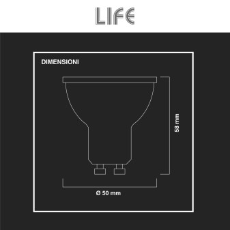 Lampadina LED PAR16 GU10 7W Faretto Spotlight SMD Life
