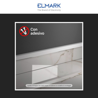 Elmark Canalina Passacavi Adesiva 16x16 Plastica Bianco