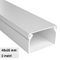 Elmark Canalina Passacavi 40x25 in Plastica Bianca e Coperchio Removibile Lunghezza 2 metri - mod. 5624025