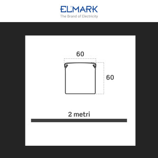 Elmark Canaline Passacavi 60x60 in Plastica Colore Bianco