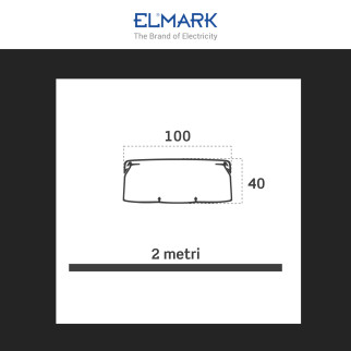 Elmark Canaline Passacavi 100x40 in Plastica Colore Bianco