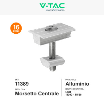 Kit Struttura Montaggio 6 Pannelli Solari Fotovoltaici V-Tac