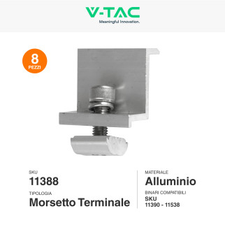 Kit Struttura Montaggio 12 Pannelli Solari Fotovoltaici V-Tac