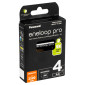 Panasonic Eneloop Pro HR6 Stilo AA Mignon 1.2V Pile Ricaricabili 2500mAh - Confezione da 4 Batterie