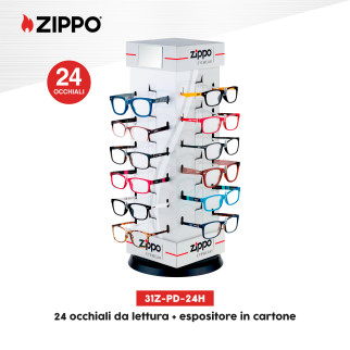 Espositore Zippo Girevole da Banco con 24 Occhiali da Lettura