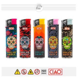 Ciao Sugar Skull Box da 50 Accendini Elettronici Ricaricabili