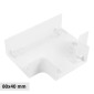 Elmark Angolo a T per 3 Canaline Passacavi 80x40 in Plastica Bianca - mod. 56280403