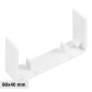 Elmark Connettore Giunto per Canaline Passacavi 80x40 in Plastica Bianca - mod. 56280405